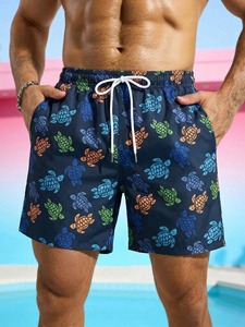 Short de plage à motifs dégradés pour hommes, pantalon de vacances décontracté d'été imprimé en 3D, coloré, ample, pour le surf et la natation - Product Image 1