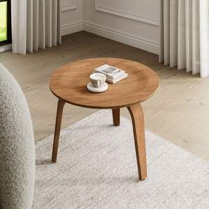 Table d'appoint fonctionnelle en bois conçue pour une utilisation au chevet, sur canapé et dans les espaces de vie compacts - Product Image 2