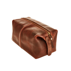 Trousse de Toilette de Voyage en Cuir Grande Capacité avec Fermeture Éclair, Imperméable, Multifonctionnelle, Organisateur de Salle de Bain Compact pour Articles de Toilette - Product Image 3