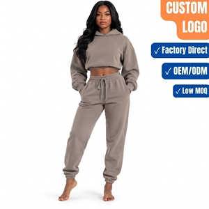 Ensemble de survêtement décontracté pour femmes, sweat-shirt à capuche, couleur unie, pantalon long avec poches latérales, fermeture à cordon, coupe ample - Product Image 1