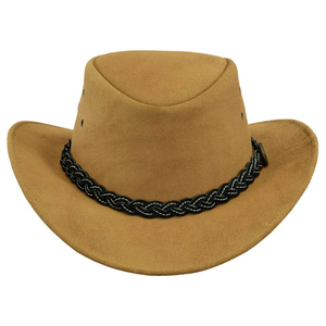 <b>Western</b> Cowboy <b>Hat</b> Men Genuine Leather Vintage Cap Hand Knitted <b>Western</b> Style Men Leather <b>Hat</b> - Product Image 1