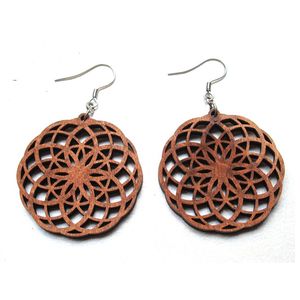 ต่างหูไม้กระถินณรงค์ สไตล์วินเทจ ของขวัญสำหรับเจ้าสาว เครื่องประดับสำหรับร้านบูติก ขายส่ง ต่างหูแฟชั่นผู้หญิง ทนทาน - Product Image 1