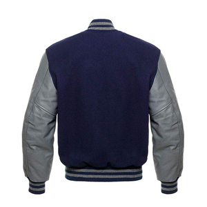 Chaqueta Varsity de Satén 100% Lana al por Mayor, Hecha a Medida con Diseño de Logotipo Propio, Cuello Alto para Procesamiento de Parches, con Capucha, para Invierno - Product Image 4