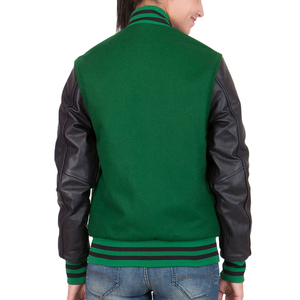 Latest Design Streetwear Comfortable Fit Custom Sheep Skin Cotton Winter Eco-Friendly Breathable Varsity Jacket for Women - Product Image 4