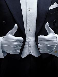 2 Pares de Guantes Blancos de Algodón para Hombre, Guantes Formales para Desfiles, Uniformes, Guardias, Esmoquin, Cosplay, Inspección de Joyería - Product Image 2