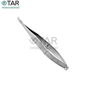 Portaagujas Castroviejo de cuerpo corto, curvado, de acero inoxidable, instrumentos médicos quirúrgicos, aprox. 115 mm, Control - Product Image 3