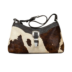 Bolso Tote de Mujer de Cuero Genuino de Alta Calidad, Estilo Bohemio, con Borla Personalizada, Cierre de Cremallera, Ecológico, Estilo Vaquero Occidental - Product Image 1
