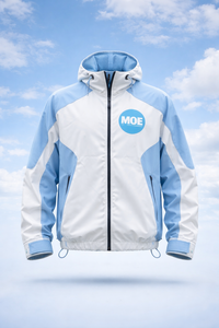 Ensemble de survêtement coupe-vent personnalisé pour homme : veste à capuche zippée en nylon et pantalon de jogging - Product Image 2