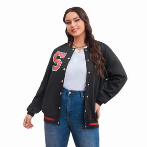 Fashion Wholesales Spring College Varsity <b>Jacket</b> <b>Embroidered</b> Wool <b>Women</b> Letterman Varsity <b>Jackets</b> - Product Image 3