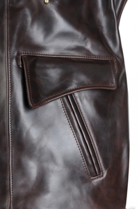 Stylish Warm Mens Vintage Brown Leather Jacket for Winter Leather <b>Coat</b> - Product Image 2