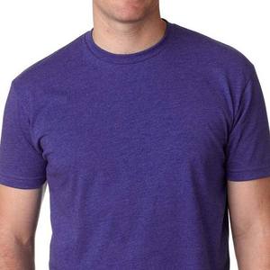 T-shirts légers 220 g/m² pour hommes, vêtements en coton et polyester, coupe slim, manches courtes, couleur violette, col rond. - Product Image 2