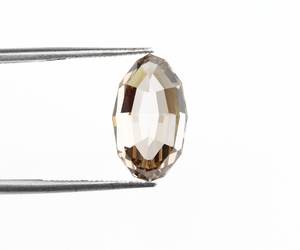 3.54 CT Champagne Fancy Vivid Color Laser <b>Drilled</b> Lab Grown <b>Step</b> Cut Oval Diamond IGI Certified Engagement & Wedding Ring - Product Image 6