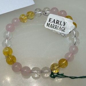 Natural Stone Early Marriage <b>Beaded</b> <b>Bracelet</b> Handmade Lucky Crystal Stretch <b>Bracelet</b> For Women Fashion Gift Jewelry Accessory - Product Image 2