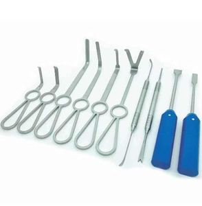 Juego de 10 Instrumentos Quirúrgicos de Acero Inoxidable Alemán, Autoclavables, para Cirugía Mínimamente Invasiva y Ortognática, con Certificación CE - Product Image 3
