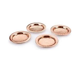 Sous-verre rond en bois massif brun, très vendu, avec support en métal noir, sous-verre décoratif pour le service du thé - Product Image 5