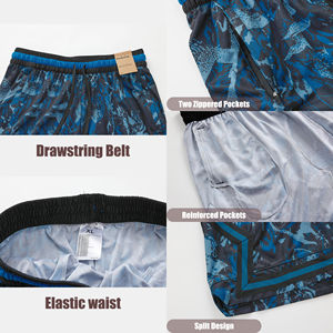 Pantalones Cortos Deportivos de Malla de Doble Capa con Logotipo Personalizado Estilo Urbano, Pantalones Cortos de Powerlifting con Sublimación de Moda para Deportes, Diseño Sólido - Product Image 3