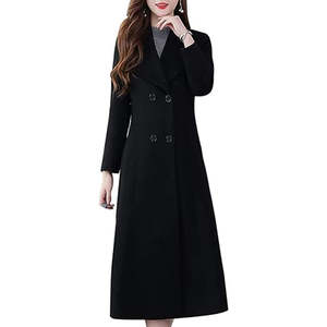 Manteau long bomber matelassé en laine pour femme, col montant, en cuir véritable, avec logo personnalisé, style universitaire, fabrication usine - Product Image 6