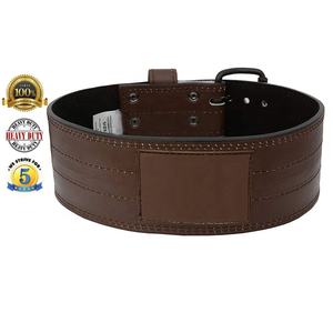 Cinturón de levantamiento de energía de una sola punta de cuero genuino de alta calidad, cinturón de Fitness Unisex para hombres, cinturones de gimnasio de levantamiento de pesas de cuero personalizados - Product Image 2