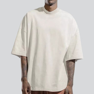 <b>Plain</b> 100% Cotton Unisex High Quality <b>Tshirts</b> for Men Printing T Shirt With Logo Drop Shoulder Heavyweight Vintage T-Shirt - Product Image 3