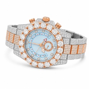 Luxury Women's Stainless Steel Diamond Watch Analog Quartz <b>Chronograph</b> Bracelet Round Case - Product Image 2