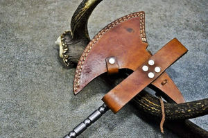 Funda protectora de cuero para cabeza de hacha, para herramientas de camping y bosque, cubierta de seguridad de cuero para herramientas. - Product Image 4