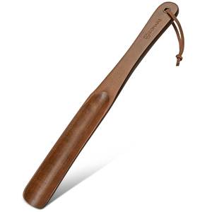 Mango Wood Premium Quality Wooden <b>Shoe</b> Horn-Eco-Friendly Durable Round Striped Antique Style Custom Logo Ready - Product Image 2