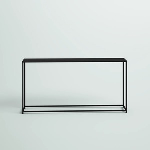 Console moderne en métal noir, table minimaliste à cadre fin, meuble d'entrée industriel, bureau étroit pour couloir - Product Image 3