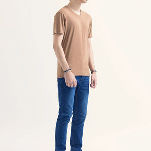 T-shirt imprimé à col rond et manches courtes coupe ample pour homme, T-shirt délavé à effet tie-dye pour homme - Product Image 4