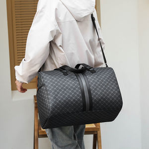 Sac de voyage unisexe sur mesure de grande taille, sac de sport en cuir PU, sac de week-end, rangement individuel pour chaussures, luxe, haute qualité - Product Image 6