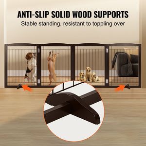 Cancelletto per Animali Domestici Autoportante in PVC a 4 Pannelli, 81 cm (H) x 245 cm (L), Pieghevole per Passaggi Larghi o Stretti - Product Image 4