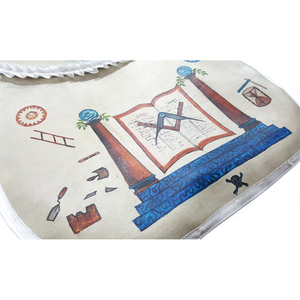 Custom Masonic Fabric <b>Badge</b> with All-Seeing Eye Symbol Open Book Compasses and Columns Embroidered Patch for Bags - Product Image 3