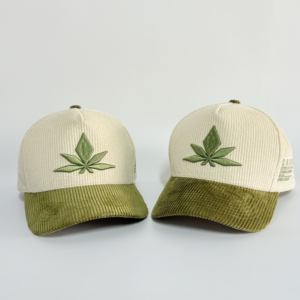 Gorra de Béisbol OEM 2026 de Alta Calidad, Gorra de 5 Paneles de Pana con Cierre Ajustable Personalizada para Adultos con Bordado 3D, Gorra de Béisbol Perfecta - Product Image 1