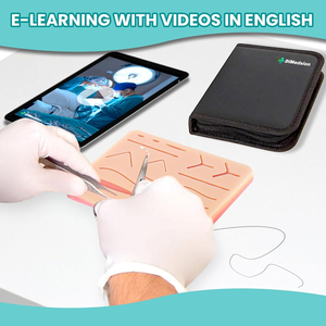 ชุดเครื่องมือผ่าตัดสแตนเลสคุณภาพพรีเมียม 5 ชิ้น ประกอบด้วย มีดผ่าตัด กรรไกร แหนบ เข็มคีบ และชุดเย็บแผล สำหรับใช้ในโรงพยาบาล - Product Image 3