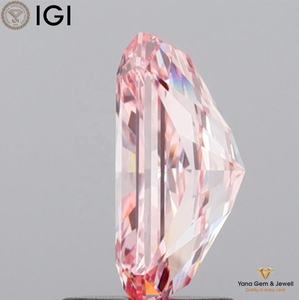 เพชร CVD ขนาด 1.50 กะรัต ได้รับการรับรองจาก IGI สีชมพูสดใส ระดับความสะอาด VVS2 ทรง Radiant สำหรับงานเครื่องประดับ - Product Image 3