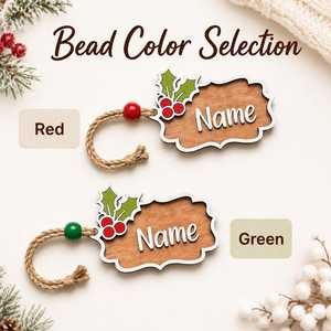 Adorno Navideño de Madera, Etiqueta con Nombre Personalizada, Decoración Rústica para las Fiestas, Forma Irregular, Decoración para Colgar en la Pared Cortada con Láser - Product Image 6