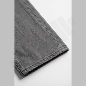 Jeans de Hombre Casuales de Moda al por Mayor, de Alta Calidad, Corte Recto, Ajuste Regular, Cintura Media, Color Gris Claro, Elásticos - Product Image 6