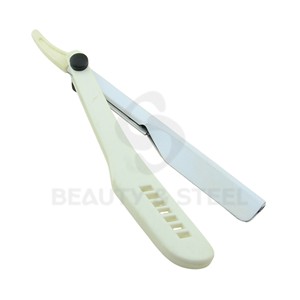 Classic White Cut Throat <b>Razor</b> Adjustable Tension Screw Single Blade Shaving System for Master Men Home Grooming - Product Image 2