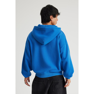 2026 Wholesale High Quality 100% Cotton Custom Logo Streetwear Casual Oversise Zipper Hoodies Men's Blank Drop Shoulder OEM - Product Image 6