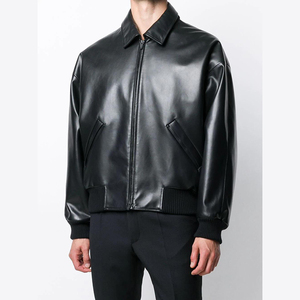 Chaqueta de Cuero Ajustada para Hombre |   Chaqueta de Cuero Genuino Elegante y a la Moda para un Look Moderno - Product Image 3