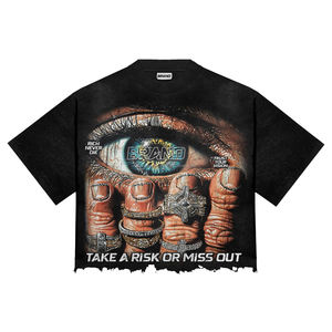 Camiseta Personalizada con Pedrería, Estilo Vintage, Lavado Ácido, Cuello Redondo, 100% Algodón Grueso, Impresión DTG, Corte Cuadrado, Camiseta Gráfica para Hombre - Product Image 1