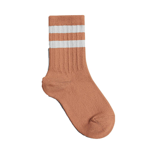Harry Johnson Production Crew <b>Socks</b> Striped <b>Orange</b> with White Bands Breathable Knitted for Adults Casual Wear - Product Image 5