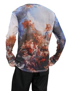 Camiseta de manga larga sublimada al por mayor, 100% algodón, corte regular para hombre, camiseta holgada de alta visibilidad para hombre - Product Image 4