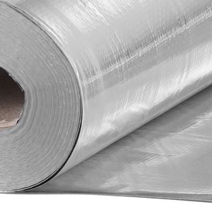 Rouleau d'isolation en tissu PE tissé avec feuille d'aluminium doublement réfléchissante de 6,5 mil, 48 x 250 pi, pour la réflexion de la chaleur 48 X Heat - Product Image 3