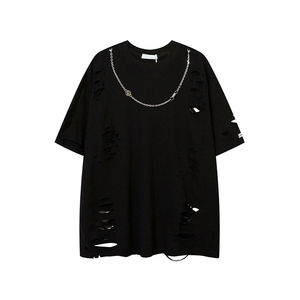 T-shirt surdimensionné personnalisé avec logo, 250-330 GSM, style vintage vieilli, épaules tombantes, streetwear homme, coupe ample, 100% coton - Product Image 6
