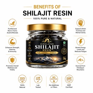 Resina de Shilajit Pura del Himalaya OEM/ODM de 20 g con 82%+ de Ácido Fúlvico y Minerales Traza, Shilajit Original para Energía y Apoyo Inmunológico - Product Image 2