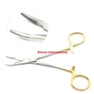 Portaagujas Olsen Hegar Curvo Manual de Acero Inoxidable para Sutura Quirúrgica con Tijeras de Corte, Venta al por Mayor - Product Image 3