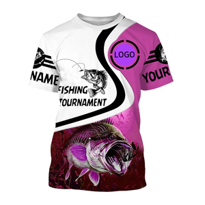 T-shirt de pêche personnalisé respirant anti-UV à manches courtes pour l'été, motif camouflage cerf, en laine, coupe ajustée - Product Image 3