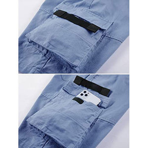 Pantalones Cortos Cargo Casuales de Algodón para Mujer, al por Mayor, Personalizados, de Color Sólido, con Cordón en la Cintura, Multibolsillos, Transpirables, Estilo Casual - Product Image 4