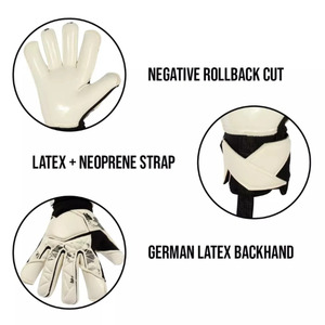 Unisex Full <b>Finger</b> PU Goalkeeper Gloves Non Slip Palm Adjustable Wrist <b>Strap</b> Breathable Waterproof <b>Finger</b> Protection - Product Image 3