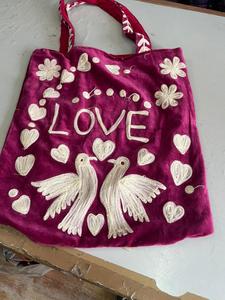 Sac fourre-tout matelassé en velours imprimé, fait main, style hippie, tendance, pour femme, idéal pour le shopping et les voyages - Product Image 3